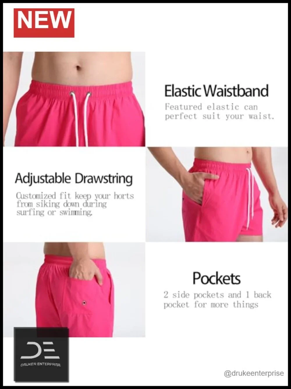 Big and Tall Quick Dry Swim Trunks with Mesh Liner Plus Size 3XL-6X Board Shorts